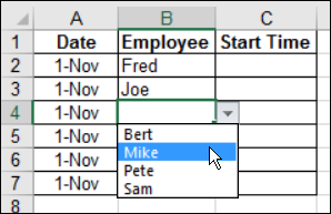 Selected employee names removed from list