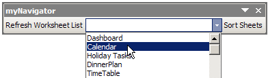 Navigation Toolbar for Excel 2003