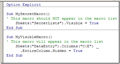 MacroListCode