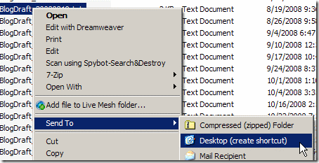 Desktop Shortcut To Open Files