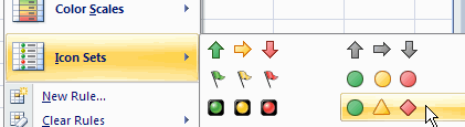 Conditional Formatting Icon Sets Command