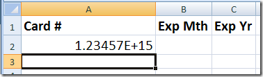 Large number in exponential notarion number format