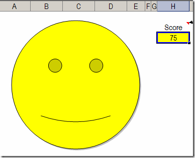 Excel Smiley Face Chart-Interactive Adjustable