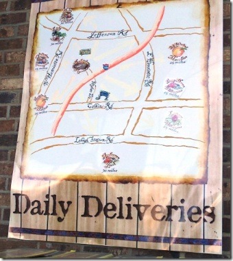 Farm map for daily deliveries