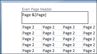align Excel Header and Footer with page margins