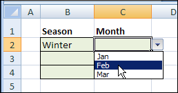 Select Month From Drop Down List