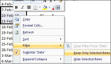 Hide Excel Pivot Table Items