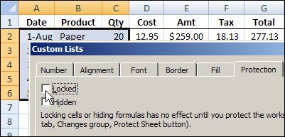 Allow Changes on a Protected Worksheet
