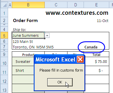 Excel Macro Runs When Worksheet Changed