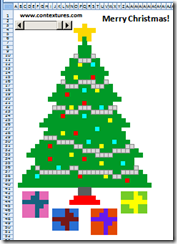 Use Excel Scroll Bar to Trim Christmas Tree