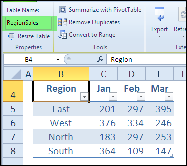 Count Columns in an Excel Table with COLUMNS Function