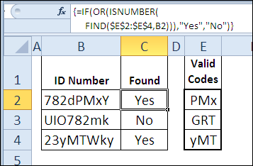 Locate Text With Excel FIND Function