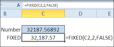 Format Rounded Number with FIXED Function