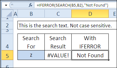 Find Text in a String with SEARCH Function