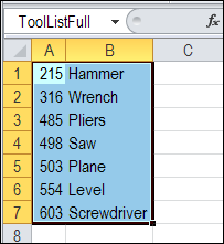 Multi-Column Excel Combo Box