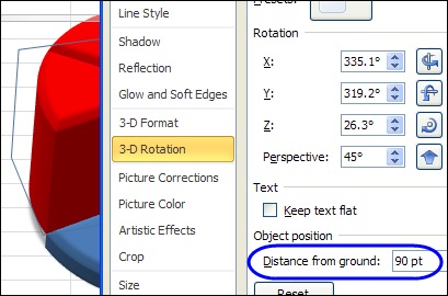 3-D Rotation category settings