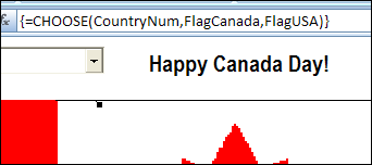 CHOOSE formula on Canadian flag sheet