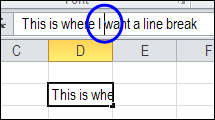 excel add new line in cell