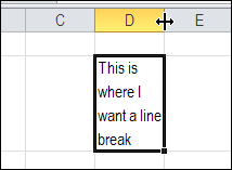 excel for mac do line return within a cell