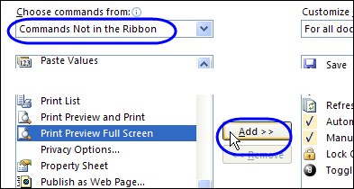 Excel 2010 Print Preview Problems