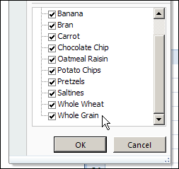 old data in pivot table drop down