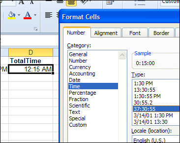 Keep Track of Time in Excel