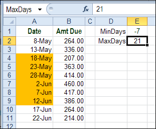Highlight Upcoming Dates in Excel