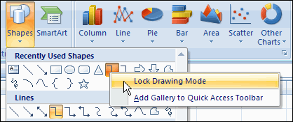 Lock Drawing Mode command