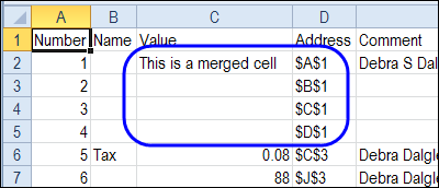 old macro - merged cell comment in numbered list