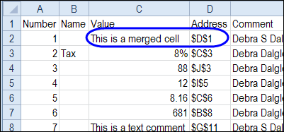 new macro - merged cell comment in numbered list