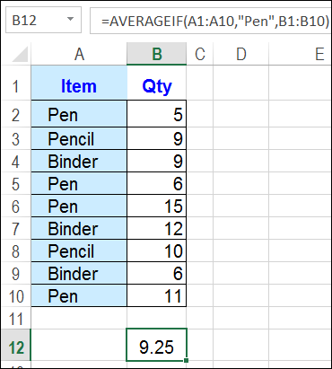 Excel Average Based on Multiple Criteria