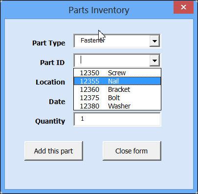 Excel UserForm with Dependent Combo Boxes