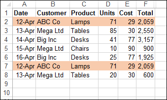 Highlight Duplicate Records in an Excel List