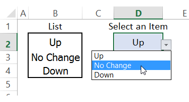 Create a Drop Down List With Symbols