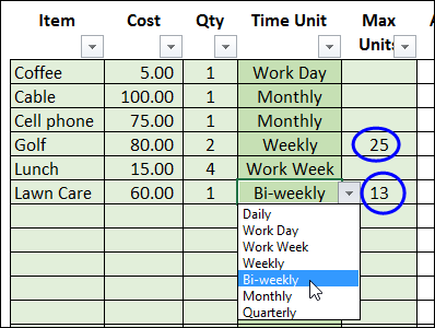 Calculate Annual Costs and Savings in Excel