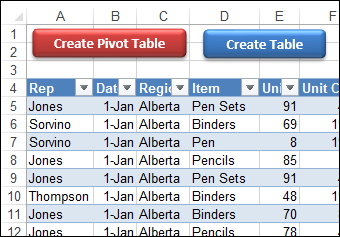Excel Table from Multiple Files