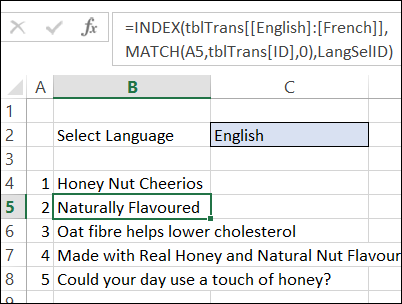 change language in excel