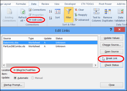 Find External Links In An Excel File Contextures Blog