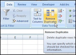 Excel Remove Duplicates Tool