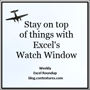 Stay on top of things with Excel's Watch Window blog.contextures.com/