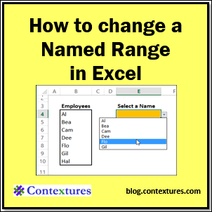 How to change a named range in Excel