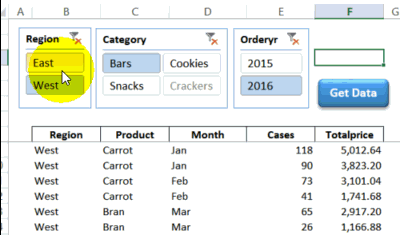 Use Slicers to Set Filter Criteria in Excel