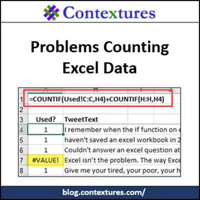 Problems Counting Excel Data https://contexturesblog.com/