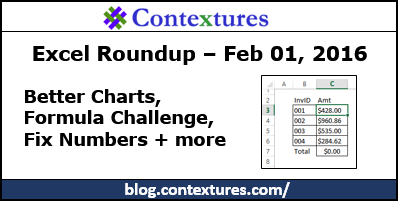 Excel Roundup http://blog.contextures.com/