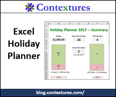 Excel Holiday Planner http://blog.contextures.com/
