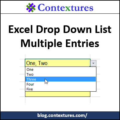 Drop Down List Multiple Entries http://blog.contextures.com/