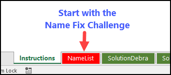 name fix solutions workbook
