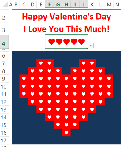 Excel Valentine Cards http://blog.contextures.com/