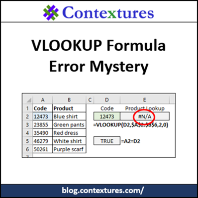 Excel VLOOKUP Formula Error Mystery