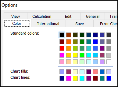 Font Color Chart